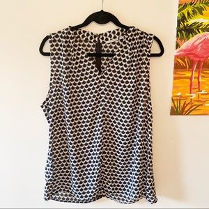 HALOGEN Geo Print Shell Blouse